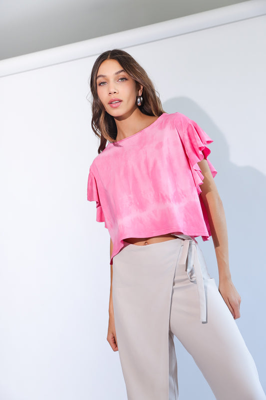 Polera Tropicalia Fucsia