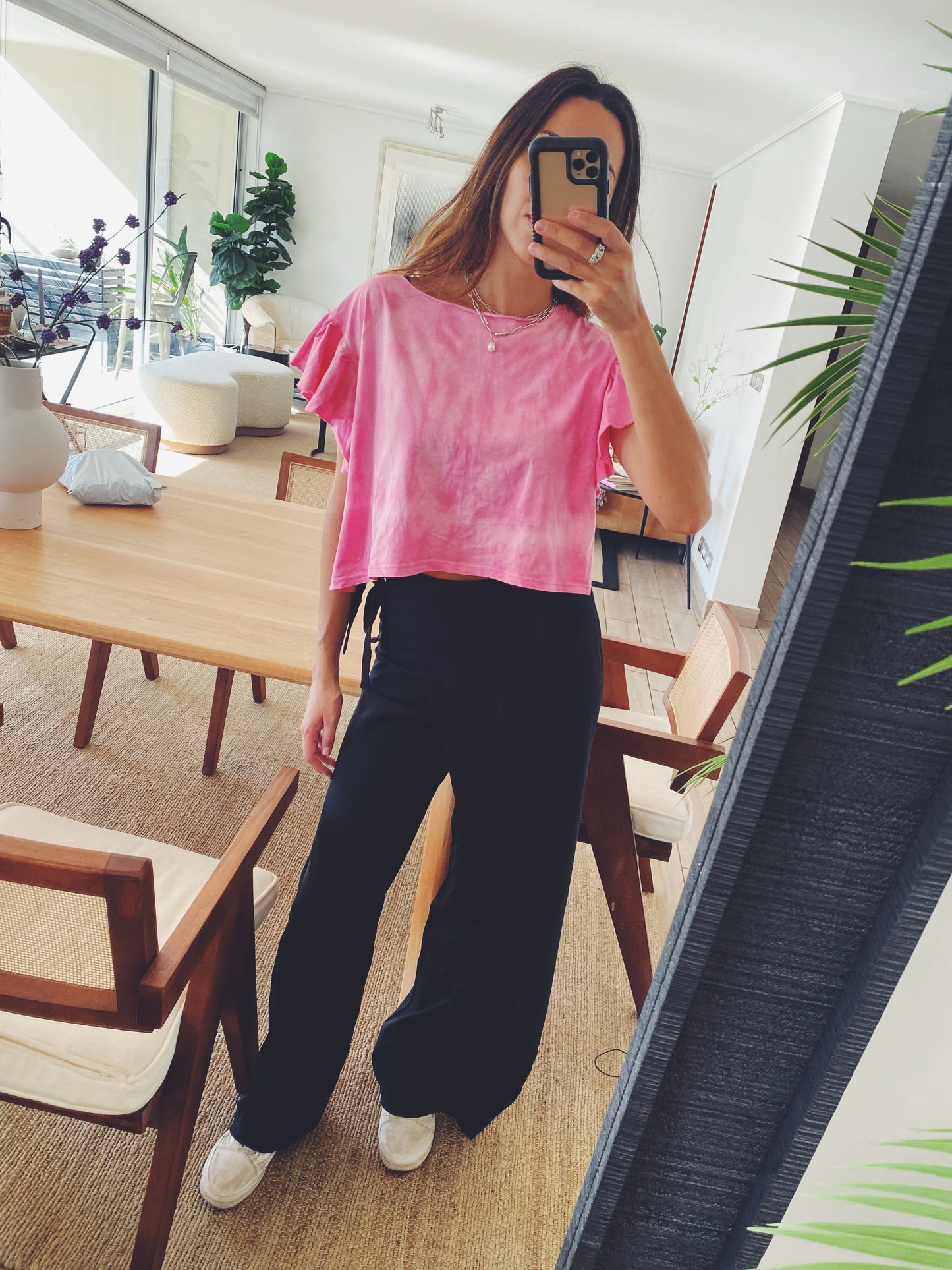 Polera Tropicalia Fucsia